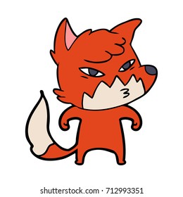 clever cartoon fox