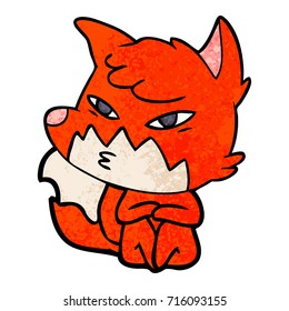 clever cartoon fox