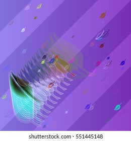 clever case of illumination, wallpaper over seasonal leaves vector background