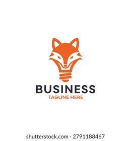 Clever combination of an animal and a lightbulb representing bright ideas, suitable for creative agencies, tech consulting, or educational toy brands.