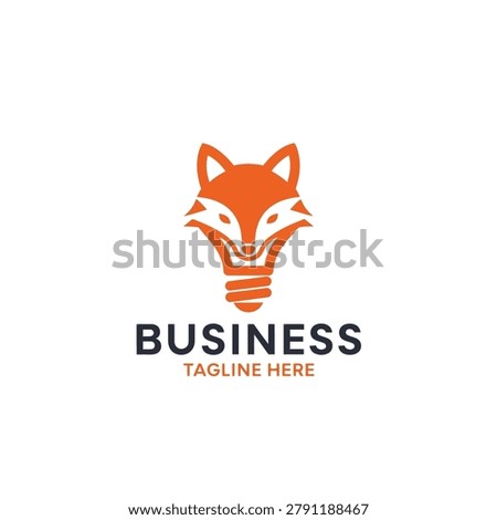 Clever combination of an animal and a lightbulb representing bright ideas, suitable for creative agencies, tech consulting, or educational toy brands.