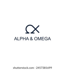 the clever design combination of alpha and omega becomes a unique design