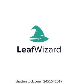 Clever design combination between leaf and wizard becomes a unique design