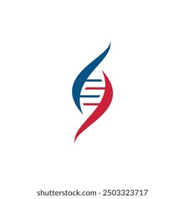 Una combinación de diseño inteligente entre la letra S y el ADN en un diseño único