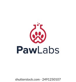 the clever design combination between the paw and the lab glass becomes a unique design