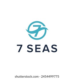 clever design combination between seven and wave sea