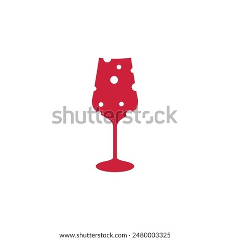the clever design combination of cheese and wine glass makes for a unique design