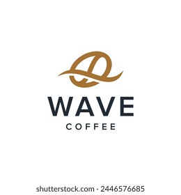 una combinación de diseño inteligente de granos de café y olas para la industria de bebidas