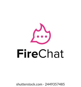 a clever design combination of flames and speech bubbles for the communications industry