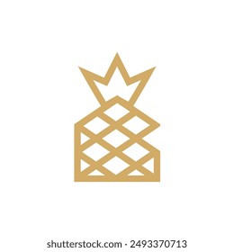 the clever design combination of the letter b and pineapple makes for a unique design