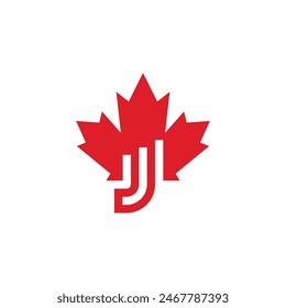 The clever design combination of letter J, bar chart and maple leaf becomes a unique design