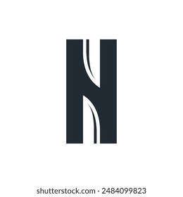 the clever design combination of the letter n and the knife becomes a unique design