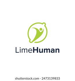 the clever design combination of lime and human becomes a unique design