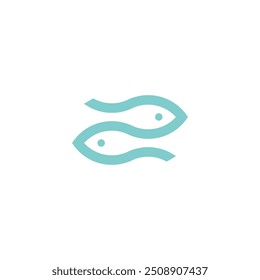 Uma combinação inteligente de design do número dois e o peixe em um design único