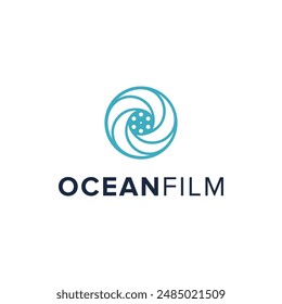 the clever design combination of ocean and film becomes a unique design