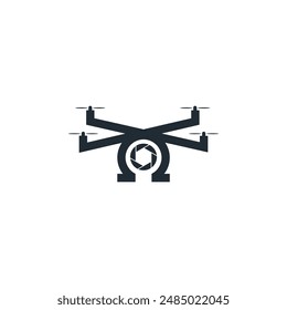 The clever design combination of the ohm symbol, camera and drone becomes a unique design