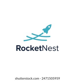 The clever design combination of rocket and nest creates a unique design