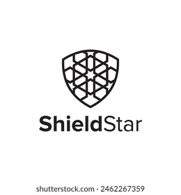 The clever design combination of shield and star makes for a unique design