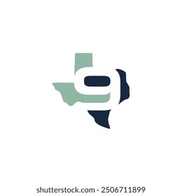 A clever design combination of Texas and the number nine into a unique design