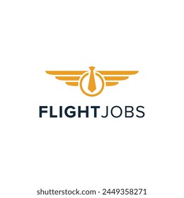 a clever design combination of wings and ties for the aviation industry