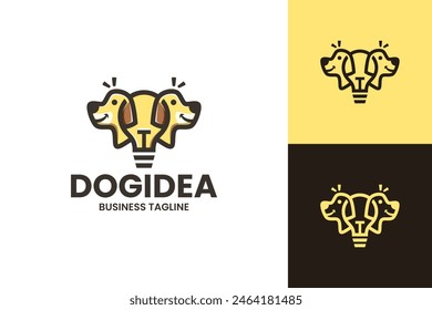 clever dog friends logo vector