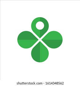 Clever leaf abstract logo template
