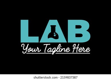 Clever Letter Lab Text Type Word Typography Font for Science Logo Design Vector