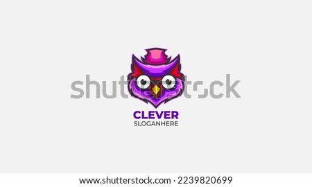Clever logo design template vector icon