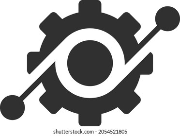 Clever machine vector illustration. Flat illustration iconic design of clever machine, isolated on a white background.