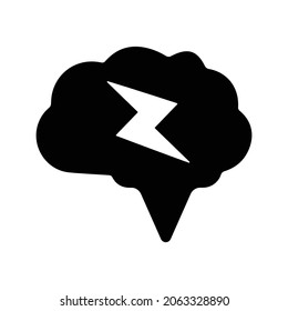 Inteligente, mente, icono del intelecto. Gráficos vectoriales negros.