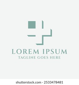 Clever Negative Space Geometric Medical Cross for Healthy Therapy Clinic Icon Symbol Design