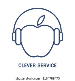 Clever online service. Logo. Vector icon.