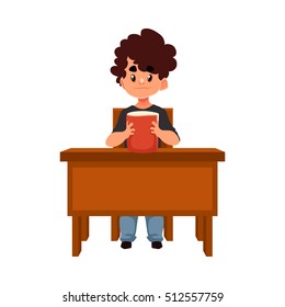 Sitting School Desk Stock Vectors Images Vector Art Shutterstock