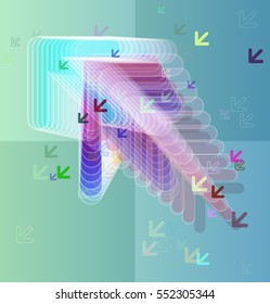clever system of graph, arrangement with colorful way vector background