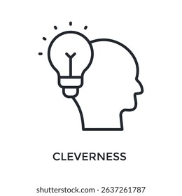 Cleverness Icon Outline Style. Vector Illustration For Graphic Design