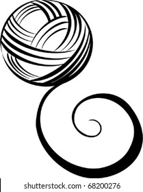 clew at the white background. Vector.