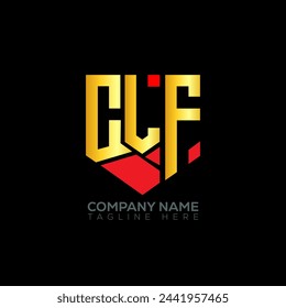 Diseño abstracto del logotipo de la letra de CLF. CLF diseño único. CLF.
