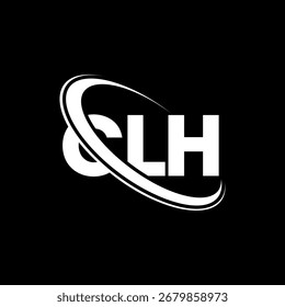 CLH-Logo. CLH-Buchstabe. Logo-Design für CLH-Buchstaben. Initialen CL H Logo mit Kreis und Großbuchstaben Monogramm Logo verbunden. CLH-Typografie für Technologie, Business und Immobilien Marke.