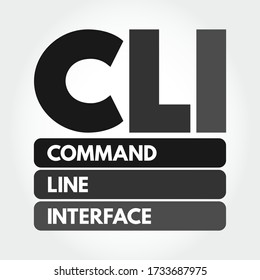 CLI - Command Line Interface Acronym, Technology Concept Background