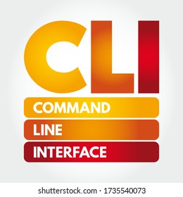 CLI - Command Line Interface Acronym, Technology Concept Background