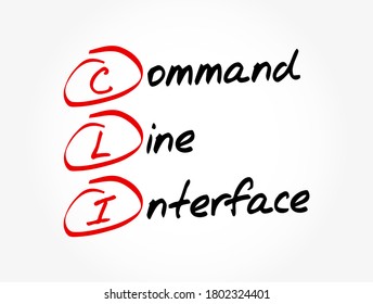 CLI - Command Line Interface Acronym, Technology Concept Background