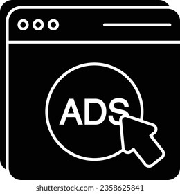 clic agrega estilo de diseño de iconos de glifo 
