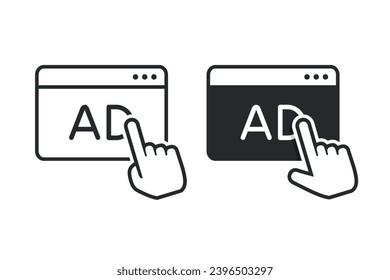 Click advertising message. Illustration vector