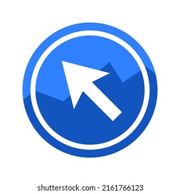 Click Arrow Circle Icon. Vector Illustration of Business Sign.