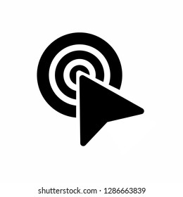 click arrow icon, cursor clicking icon vector, on white background editable eps10 - Vector