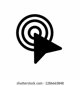 click arrow icon, cursor clicking icon vector, on white background editable eps10 - Vector