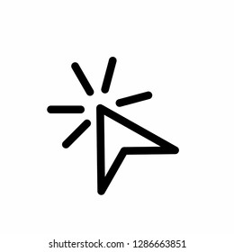 click arrow icon, cursor clicking icon vector, on white background editable eps10 - Vector