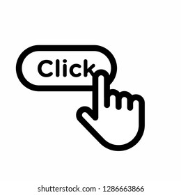 click arrow icon, cursor clicking icon vector, on white background editable eps10 - Vector