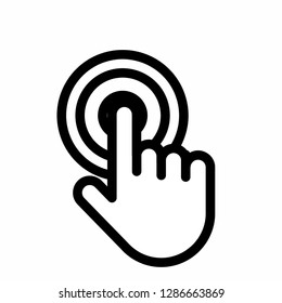 click arrow icon, cursor clicking icon vector, on white background editable eps10 - Vector