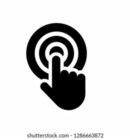 click arrow icon, cursor clicking icon vector, on white background editable eps10 - Vector
